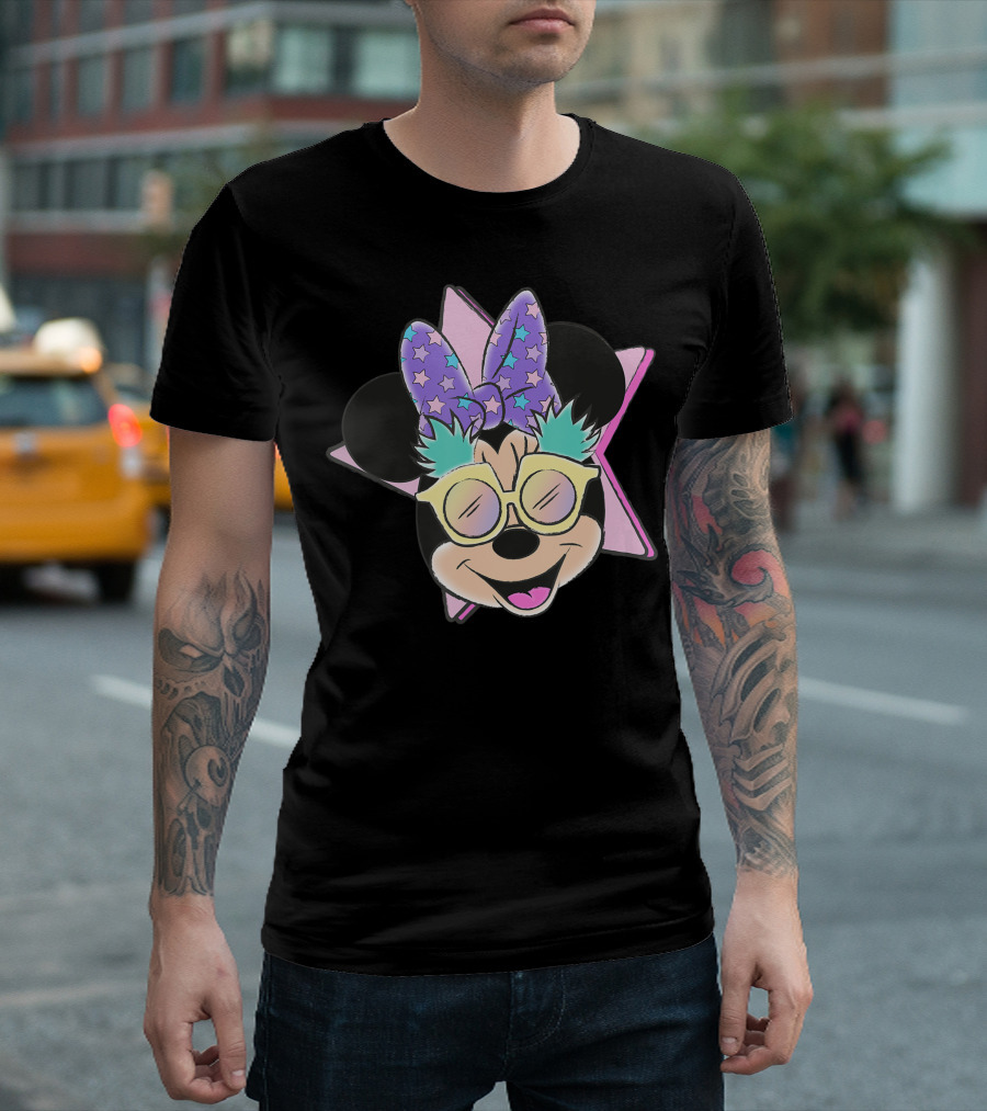 Disney Minnie Mouse Unicorn Glasses With Starry Bow T-Shirt