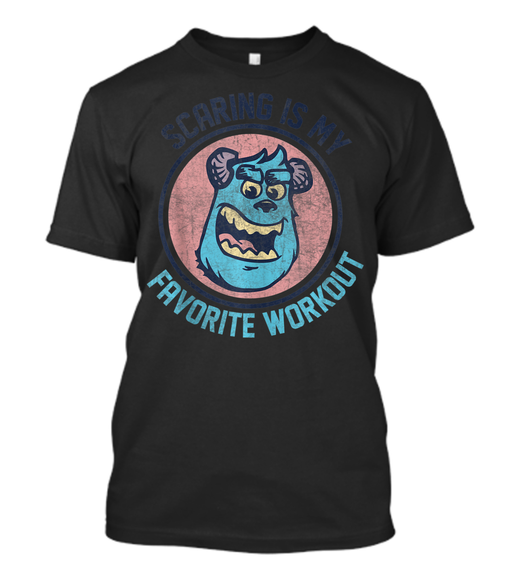 Disney Monsters Inc Scaring Is My Favorite Workout T-Shirt