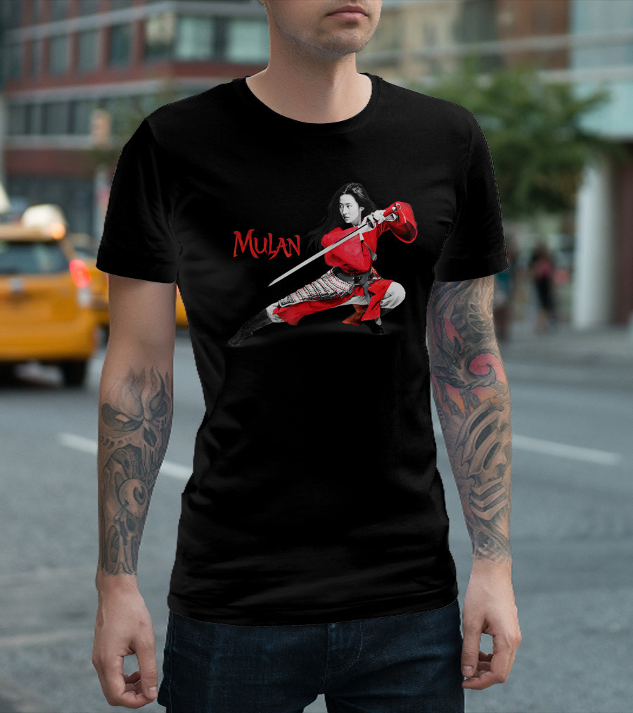 Disney Mulan Live Action Red Warrior Pose T-Shirt