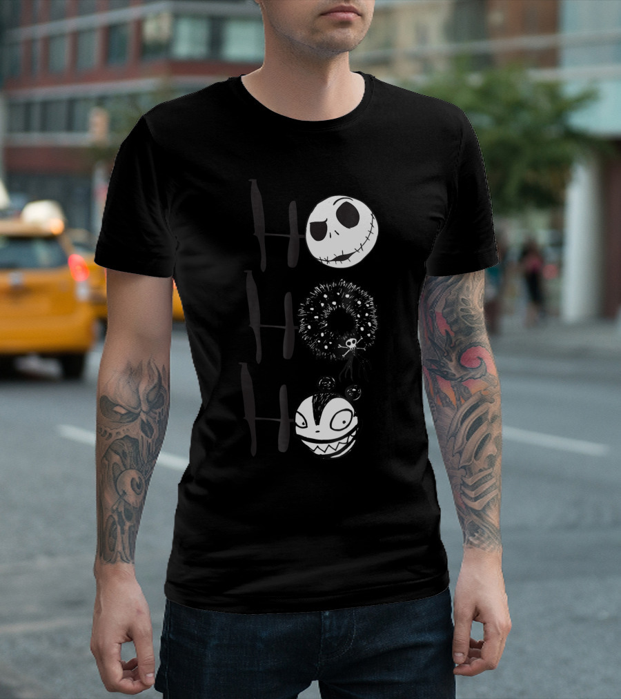 Disney Nightmare Before Christmas Jack Skellington Scary Teddy Wreath T-Shirt