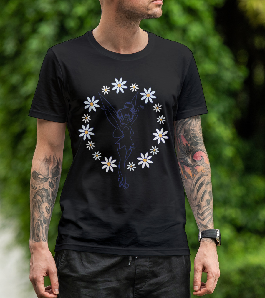 Disney Tinker Bell Spring Floral Circle With Peter Pan T-Shirt