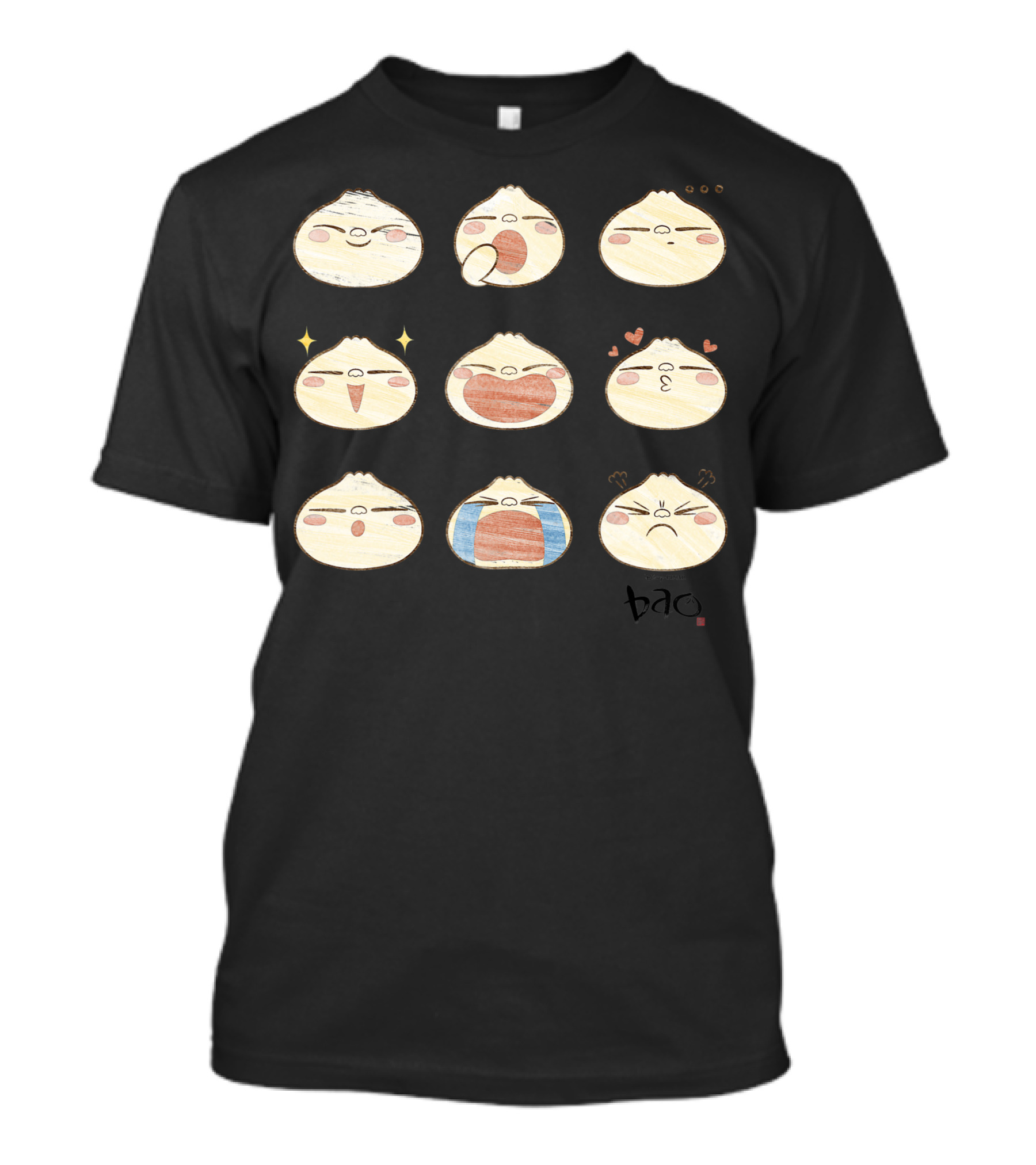 Bao Disney Pixar Nine Emotions Cute Dumpling Faces T-Shirt