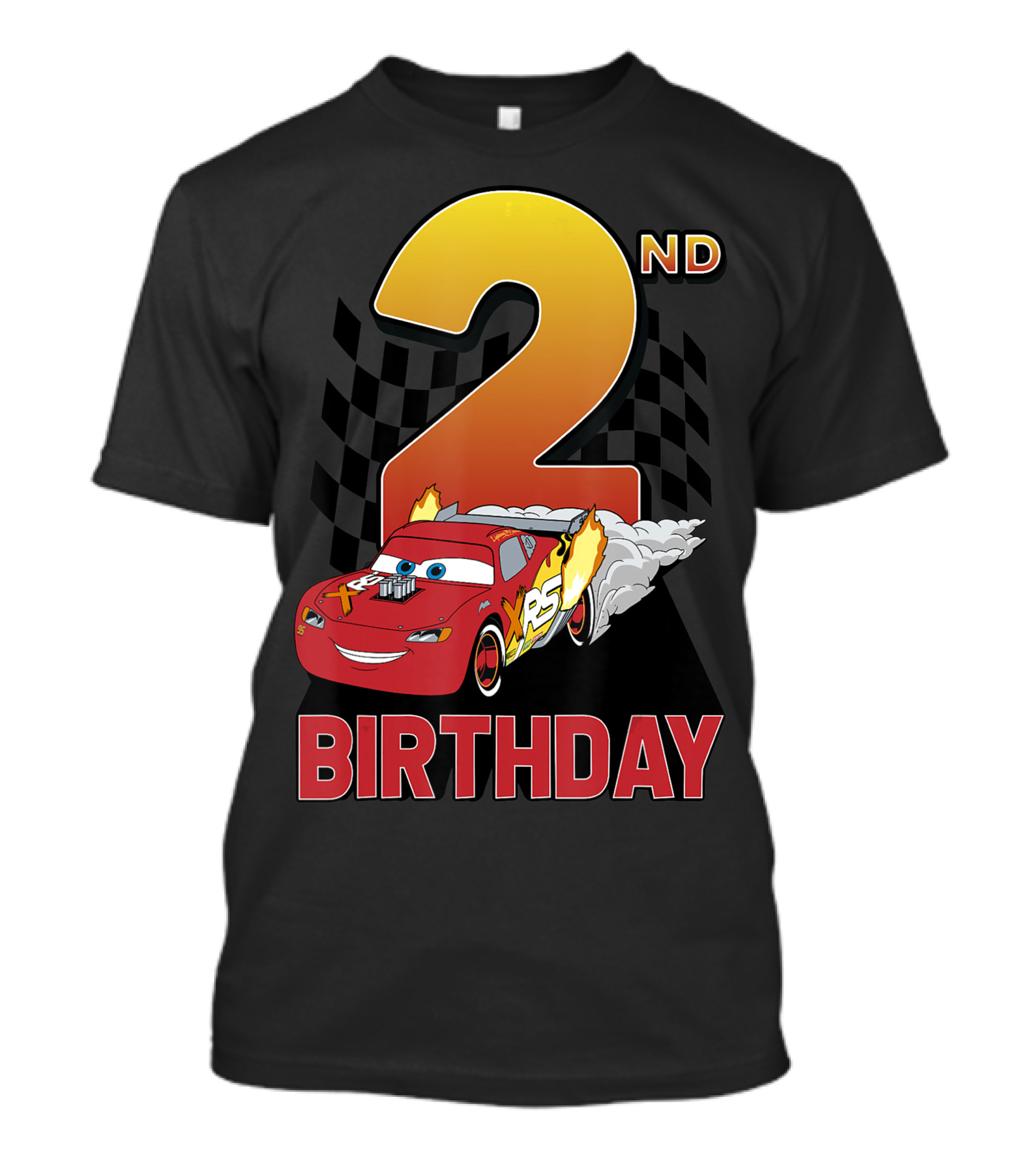 Disney Pixar Cars Lightning McQueen XRS 2nd Birthday Racing T-Shirt