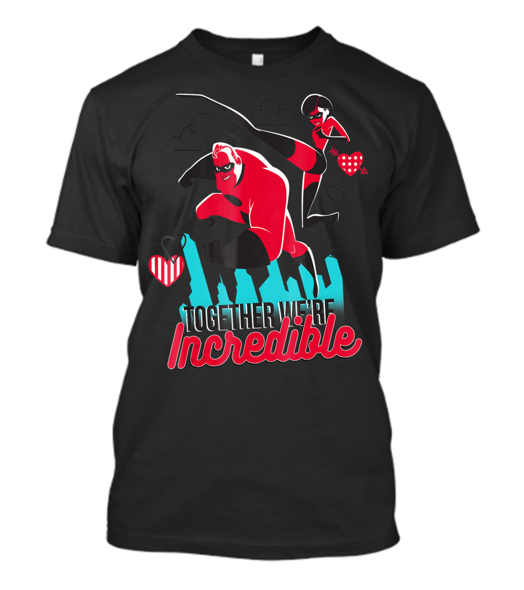 Incredibles Together We're Incredible Couple Heart Valentine T-Shirt