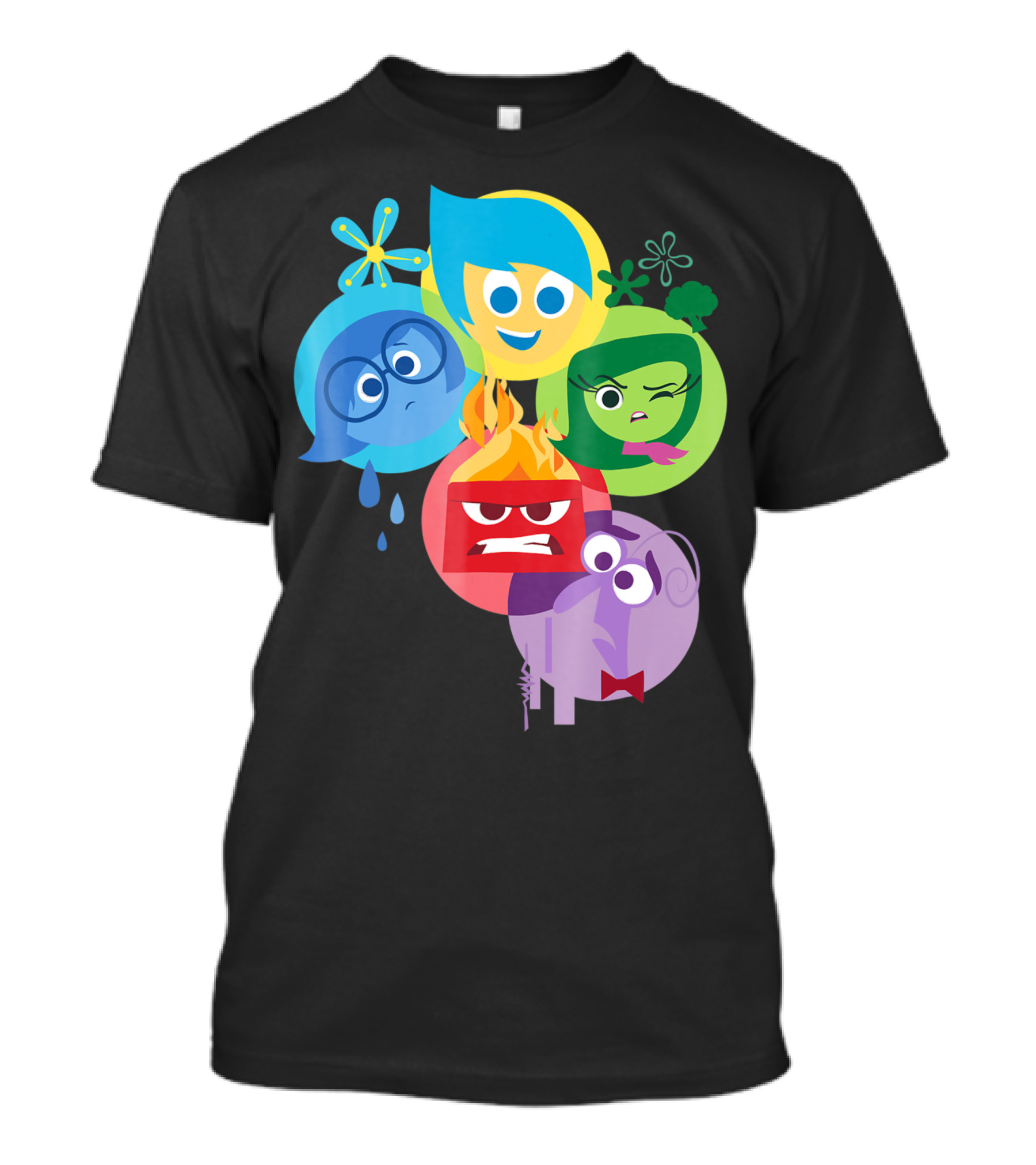 Disney Pixar Inside Out Joy Sadness Fear Anger Disgust Emotions Iconic Characters T-Shirt