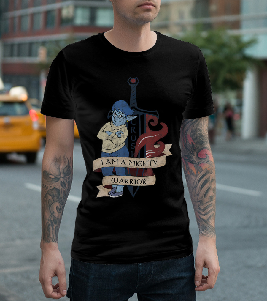 Disney Pixar Onward I Am A Mighty Warrior Sword Crush Laurel T-Shirt