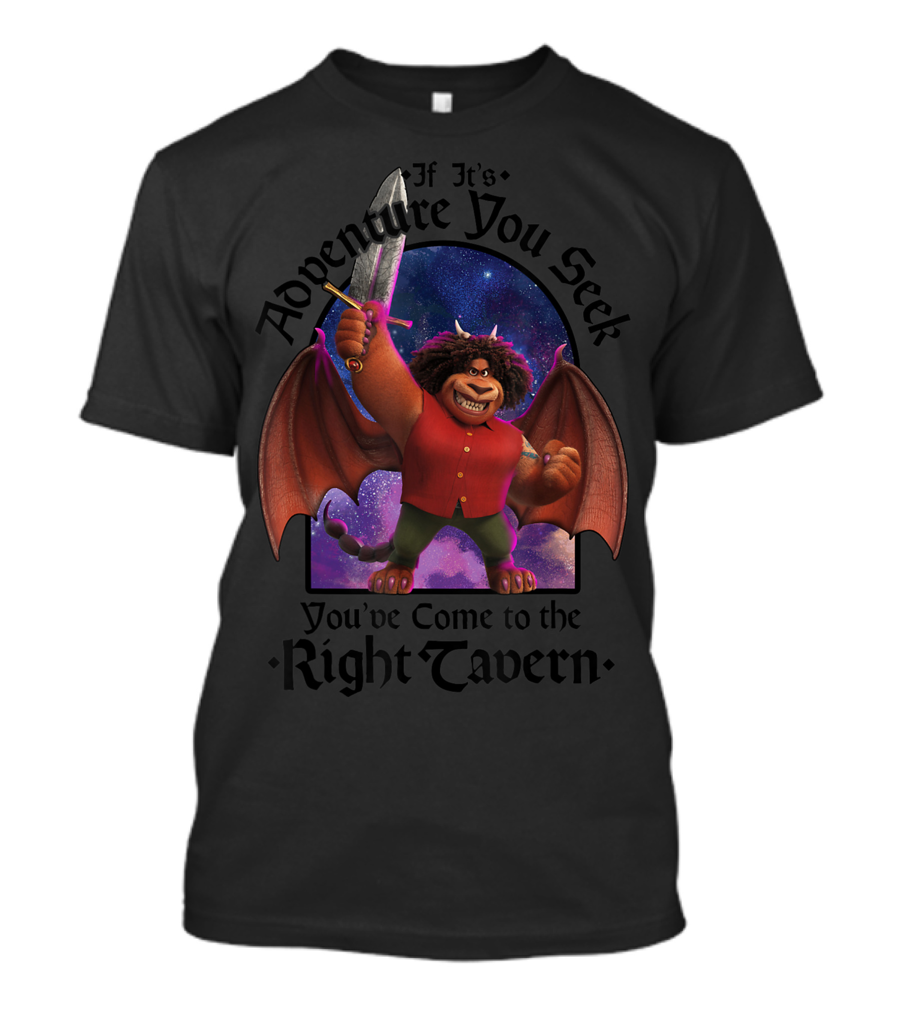Disney Pixar Onward Manticore Adventure You Seek Right Tavern T-Shirt