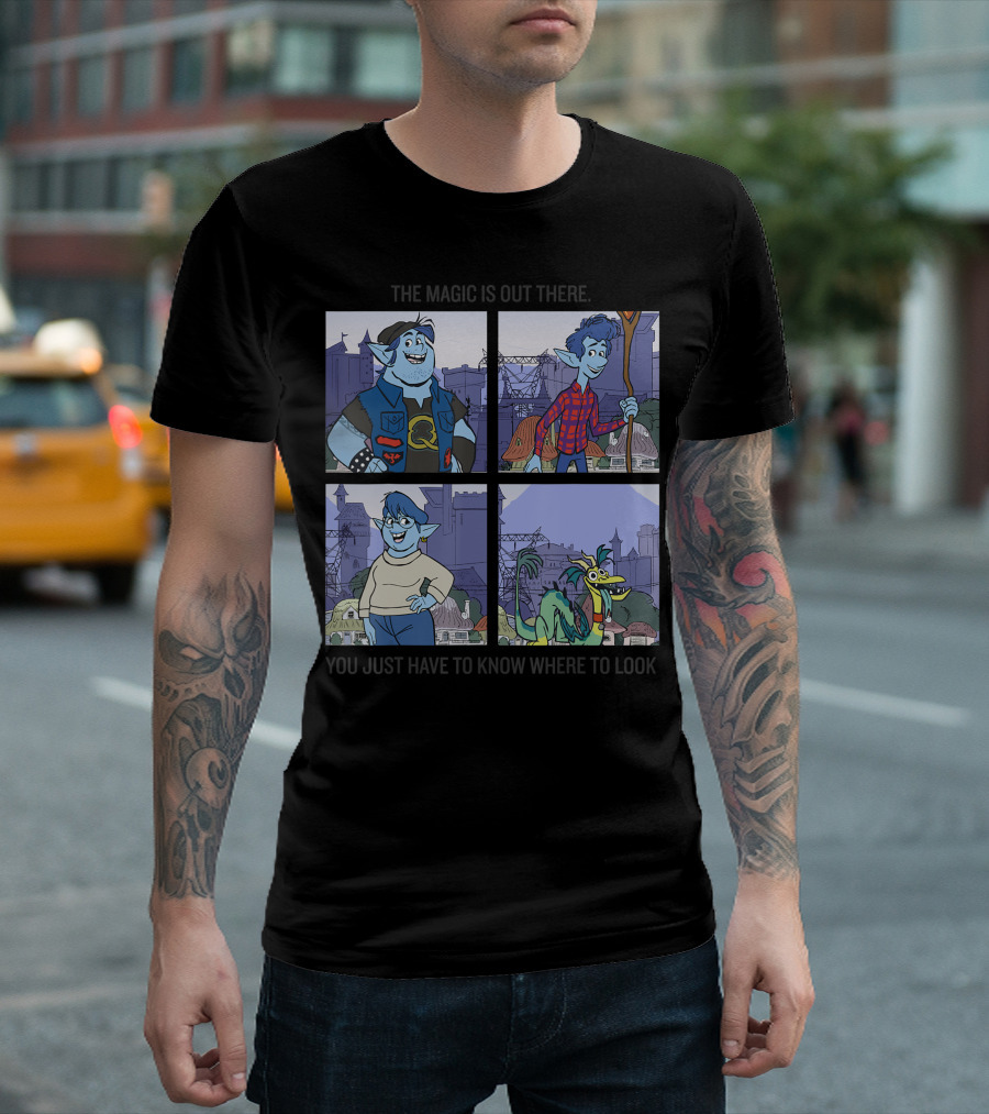The Magic Is Out There You Just Have To Know Where To Look Disney Pixar Onward Panels T-Shirt