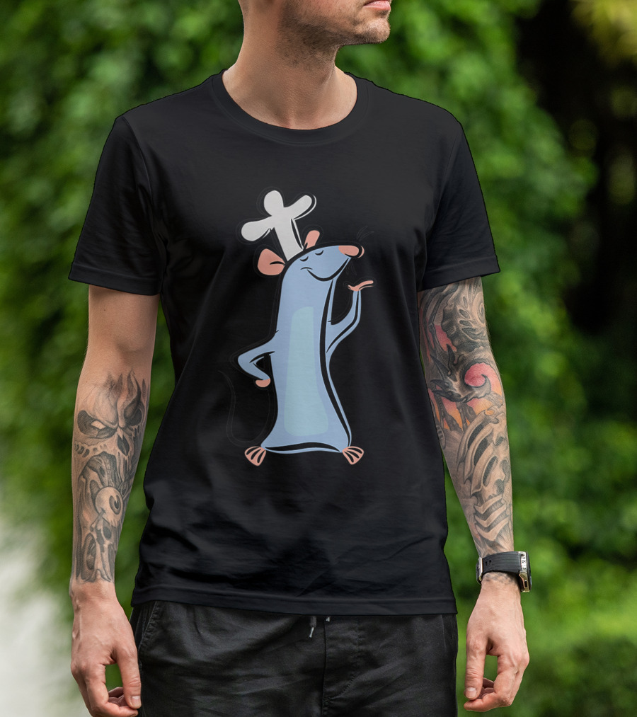 Disney Pixar Ratatouille Chef Remy Watercolor Artful Pose T-Shirt