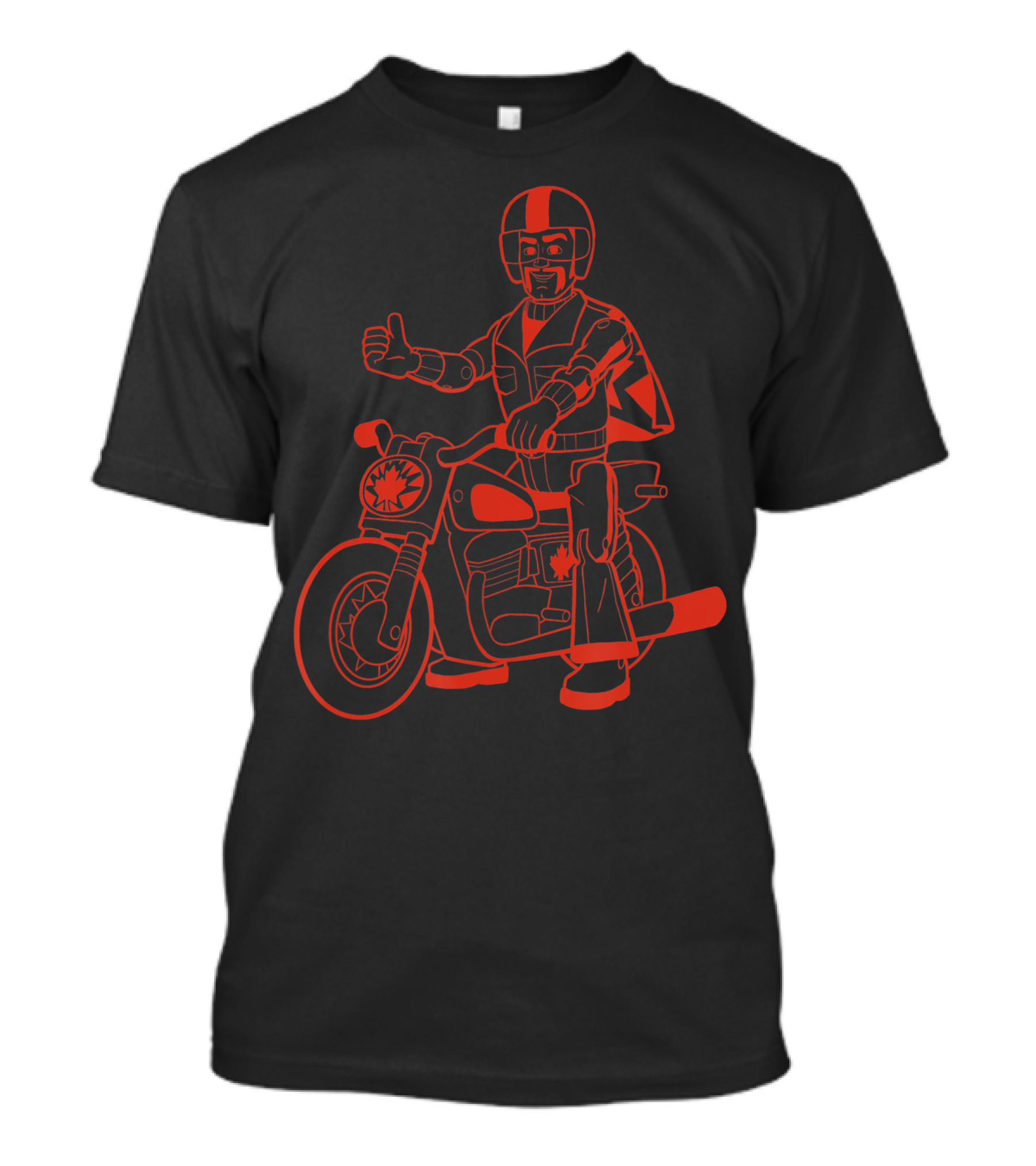 Disney Pixar Toy Story 4 Duke Caboom Motorcycle Thumbs Up T-Shirt