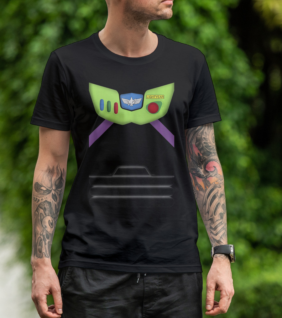 Disney Pixar Toy Story Buzz Lightyear Space Ranger Armor Lightyear Badge T-Shirt