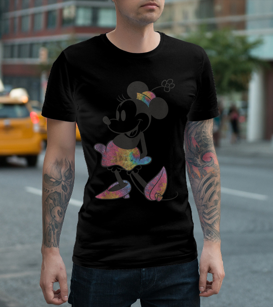 Disney Mickey And Friends Minnie Mouse Colorful Tie Dye T-Shirt