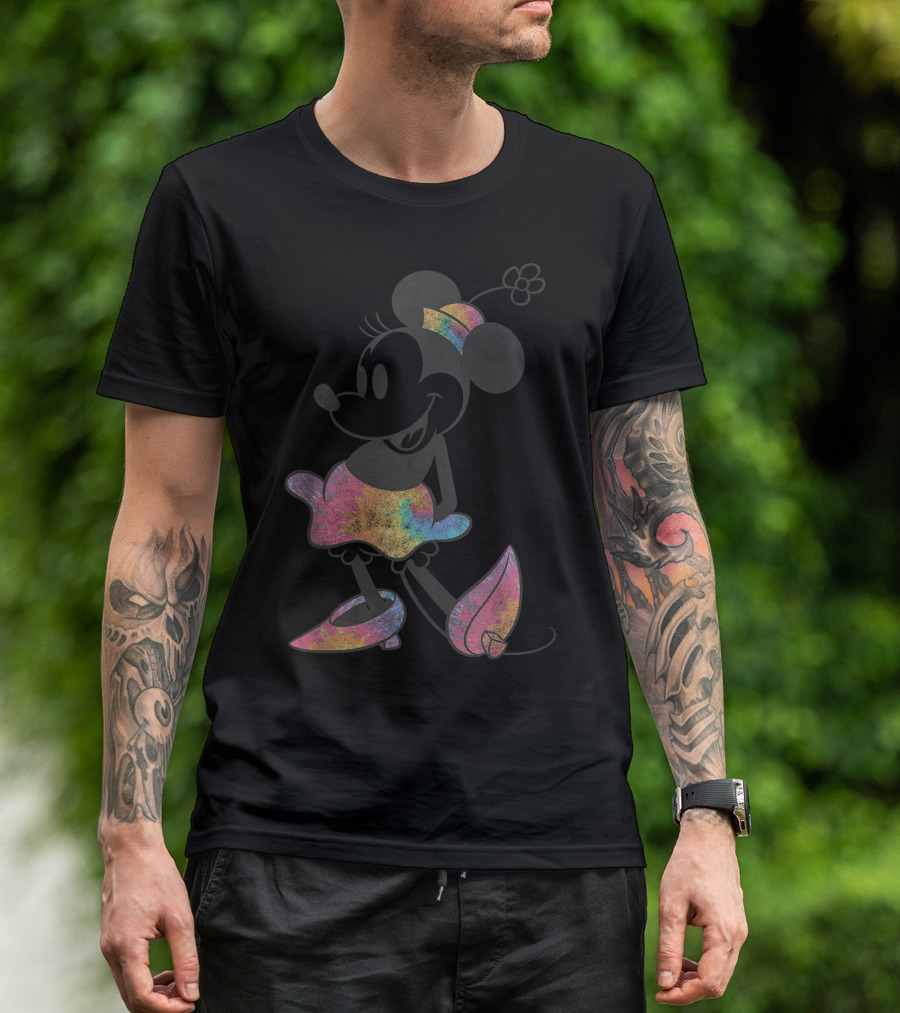 Disney Mickey And Friends Minnie Mouse Colorful Tie Dye T-Shirt
