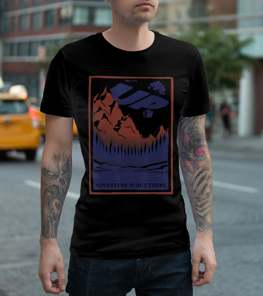 Disney Pixar Up Adventure Is Out There Mountain And Balloons T-Shirt