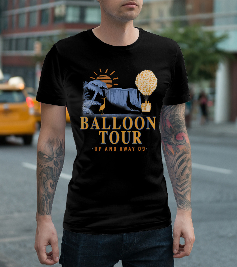 Disney Pixar Up Balloon Tour Up And Away 09 Scenic Adventure T-Shirt