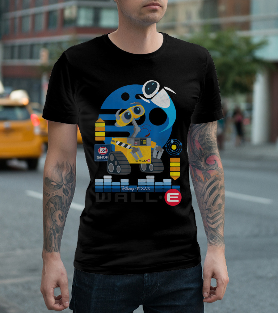 Disney Pixar Wall E And Eve Distressed Shop T-Shirt