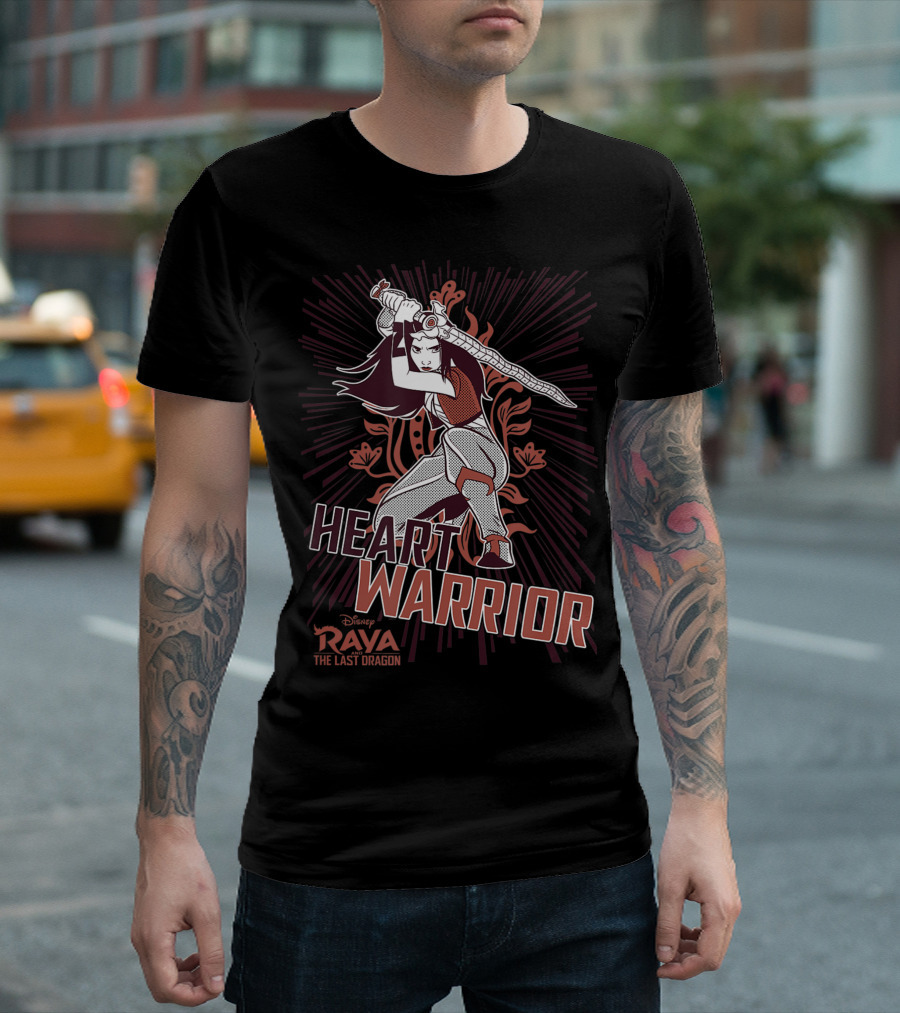 Disney Raya and the Last Dragon Heart Warrior Raya with Sword T-Shirt