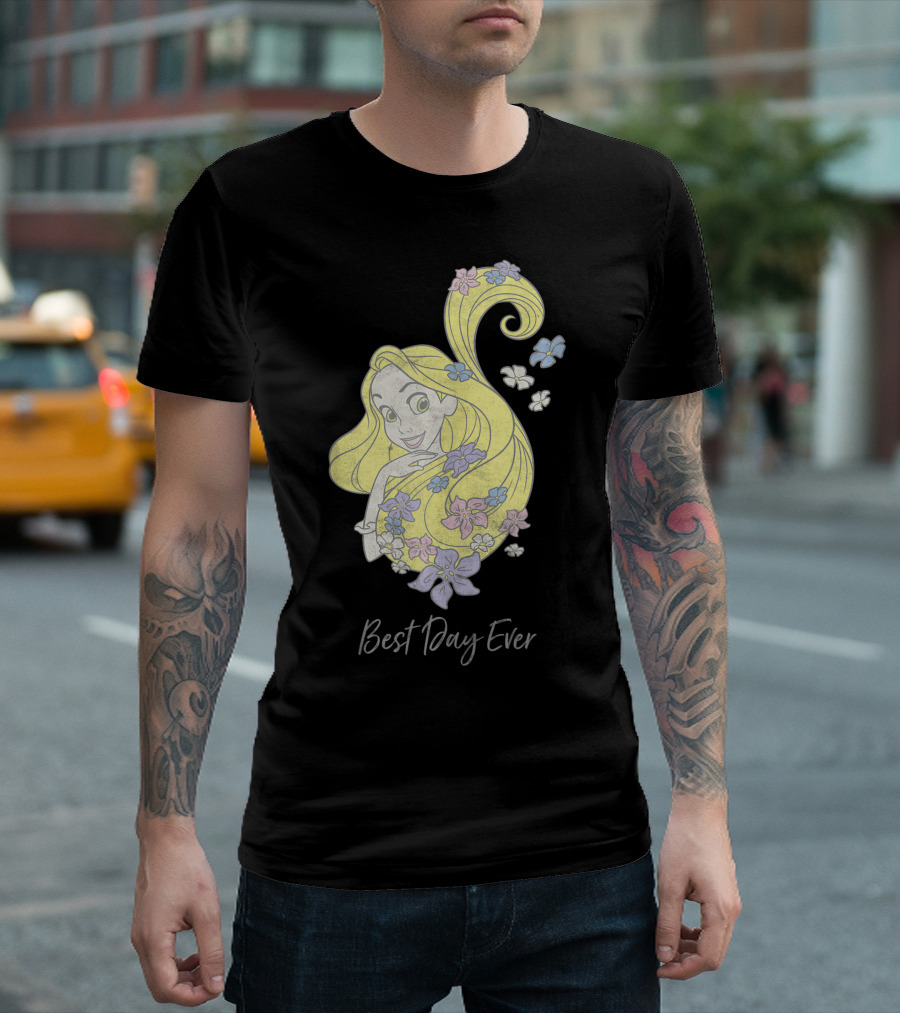 Disney Tangled Rapunzel Best Day Ever Floral T-Shirt