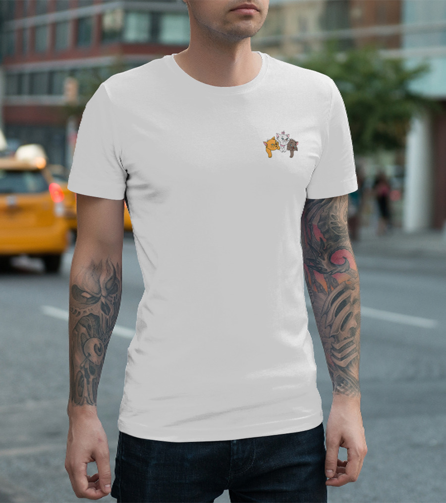 Disney The Aristocats Kittens Peeking Over Pocket Playfully T-Shirt
