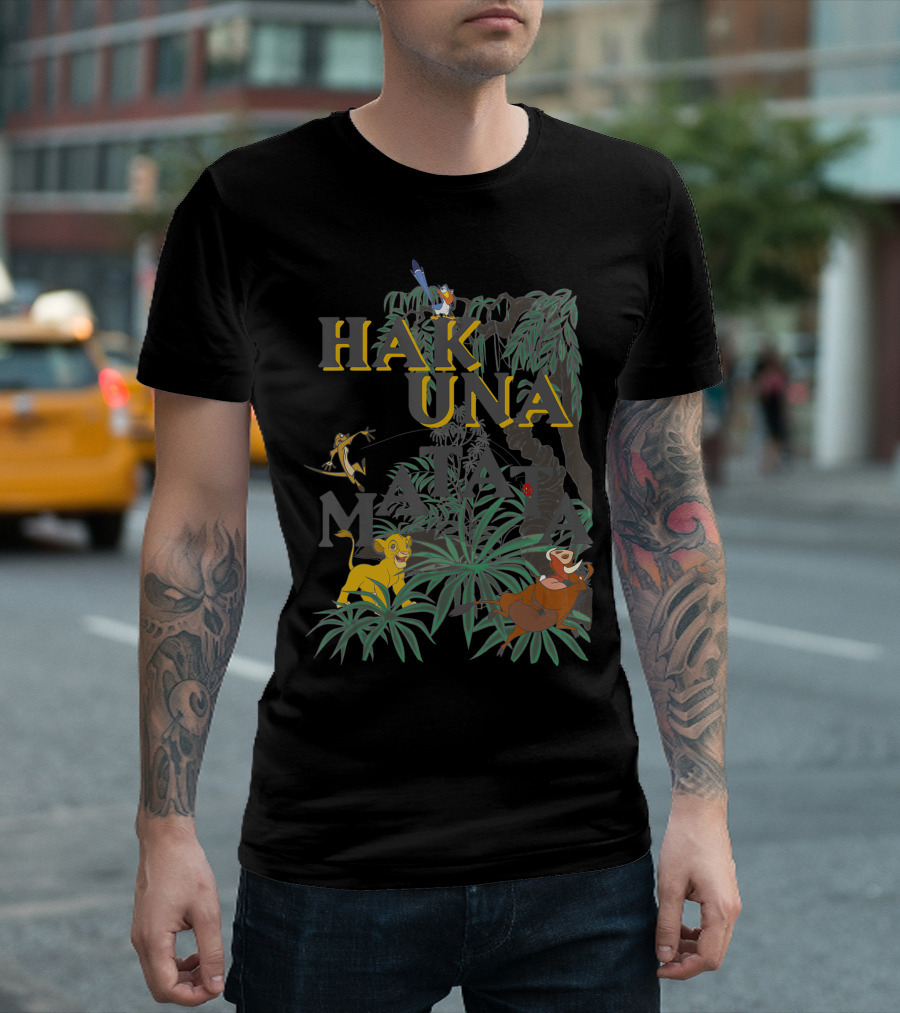 Disney The Lion King Hakuna Matata Simba Timon Pumbaa Jungle Scene T-Shirt