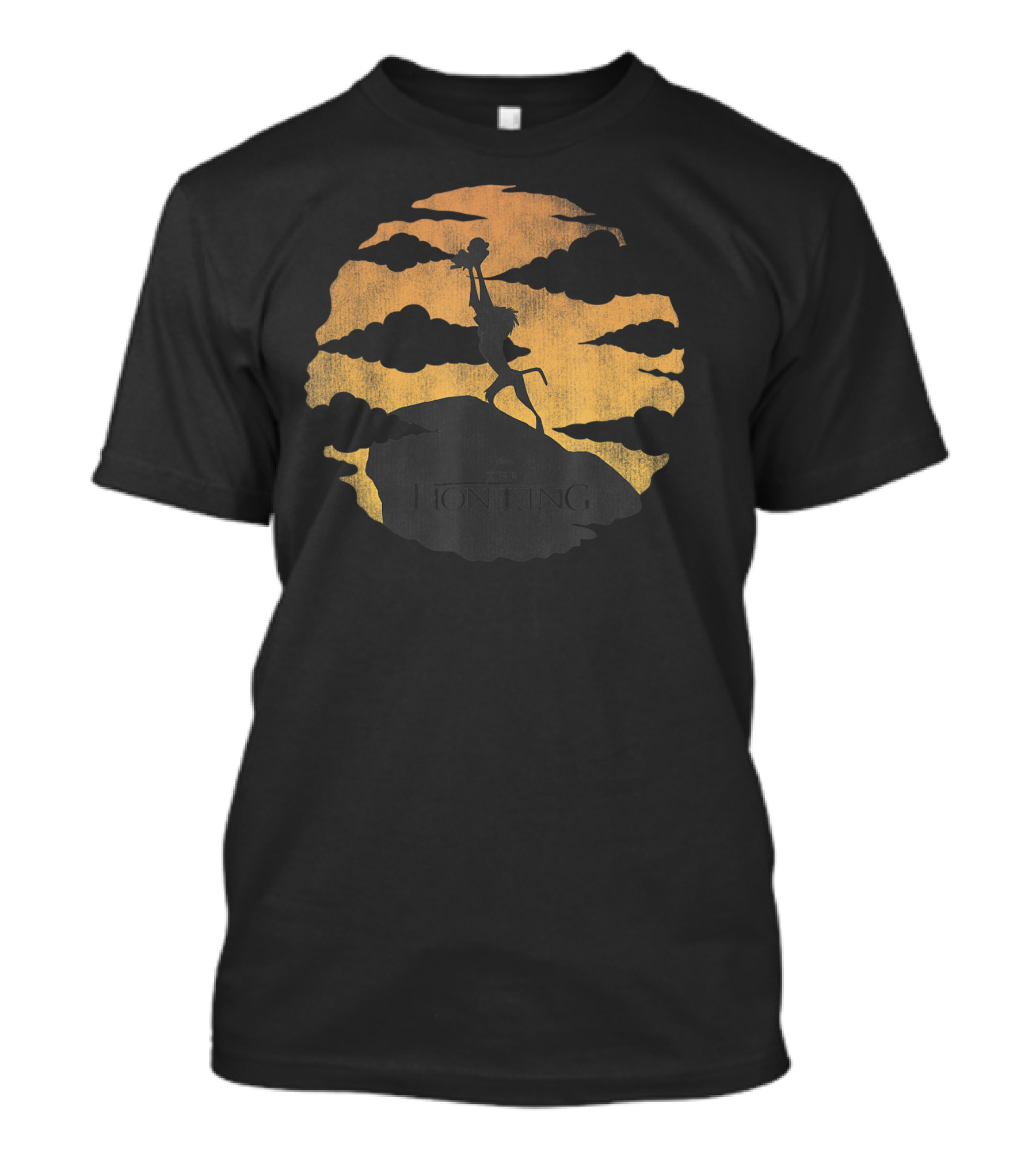 The Lion King Rafiki Lifting Simba On Pride Rock With Clouds T-Shirt