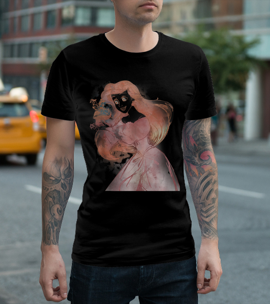 Disney The Little Mermaid Ariel Watercolor Silhouette Fantasy T-Shirt