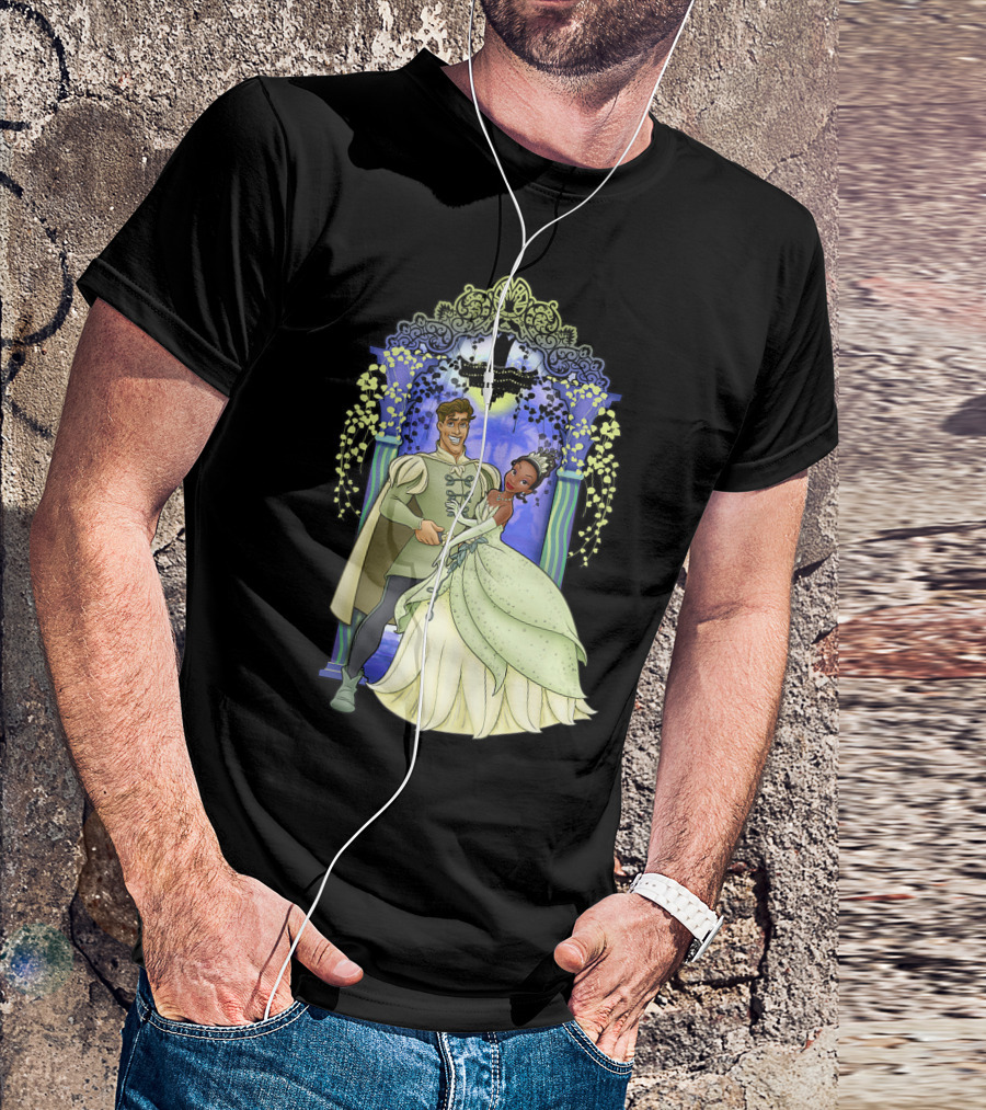 Disney The Princess And The Frog Tiana And Naveen Dancing Romance Scene T-Shirt