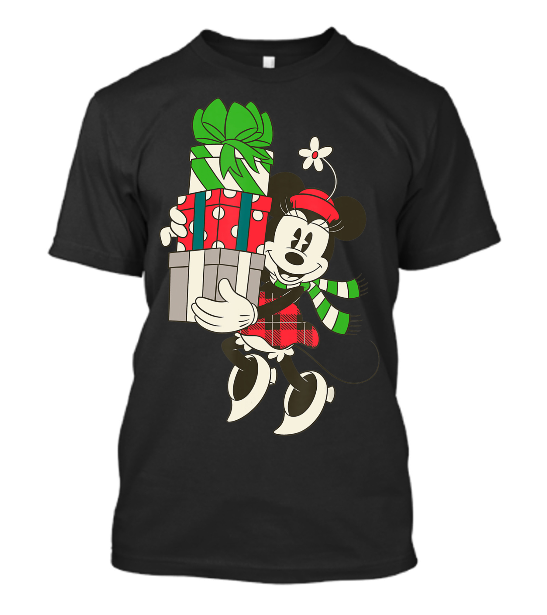 Vintage Minnie Mouse Holiday Presents Disney T-Shirt