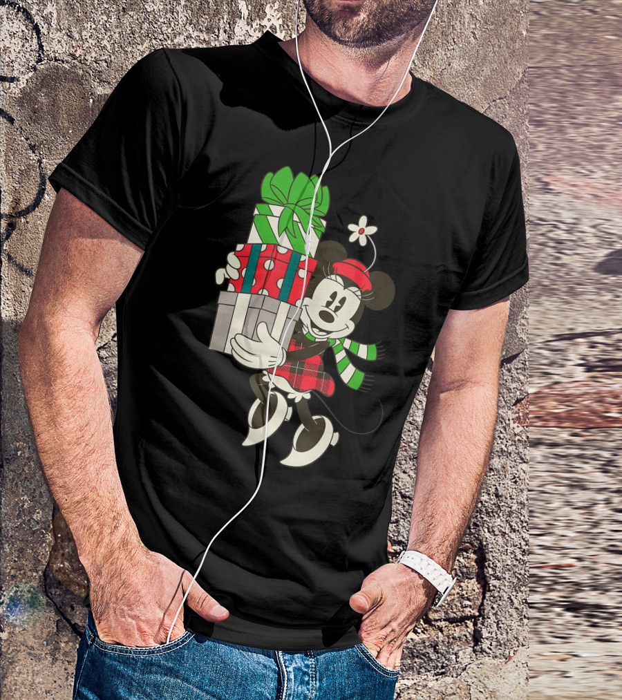 Vintage Minnie Mouse Holiday Presents Disney T-Shirt