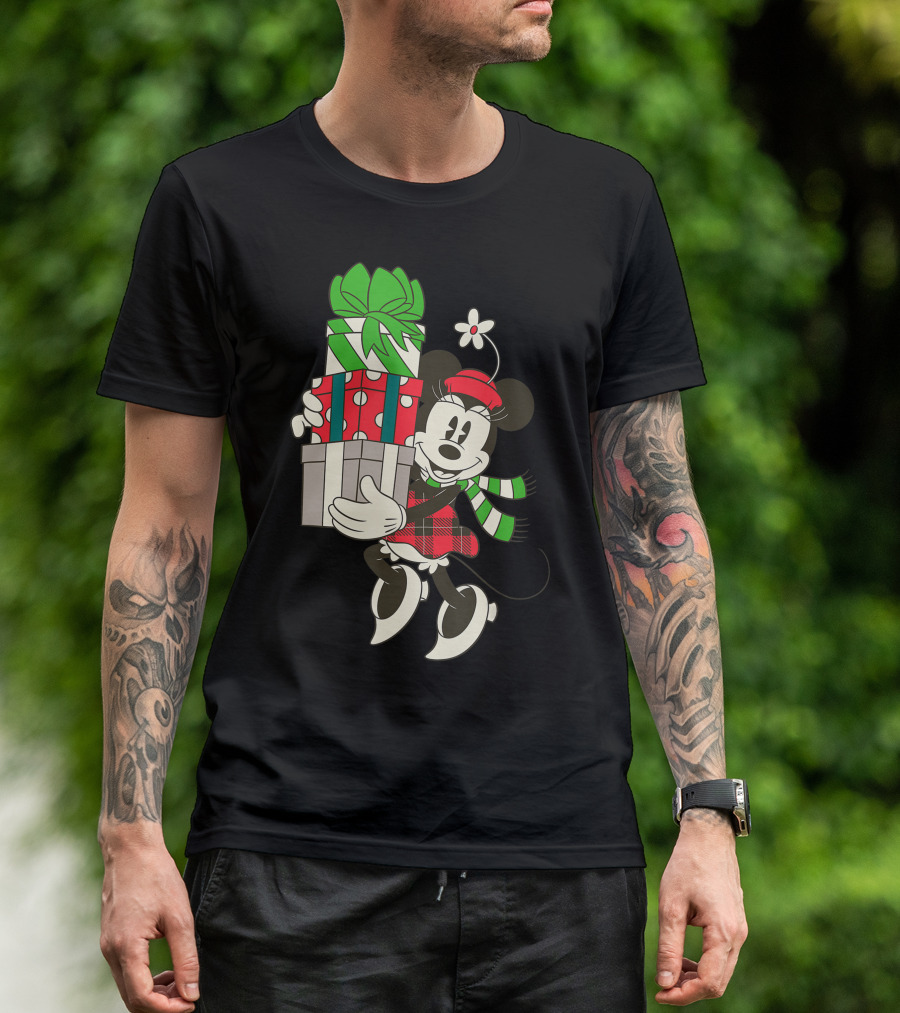 Vintage Minnie Mouse Holiday Presents Disney T-Shirt