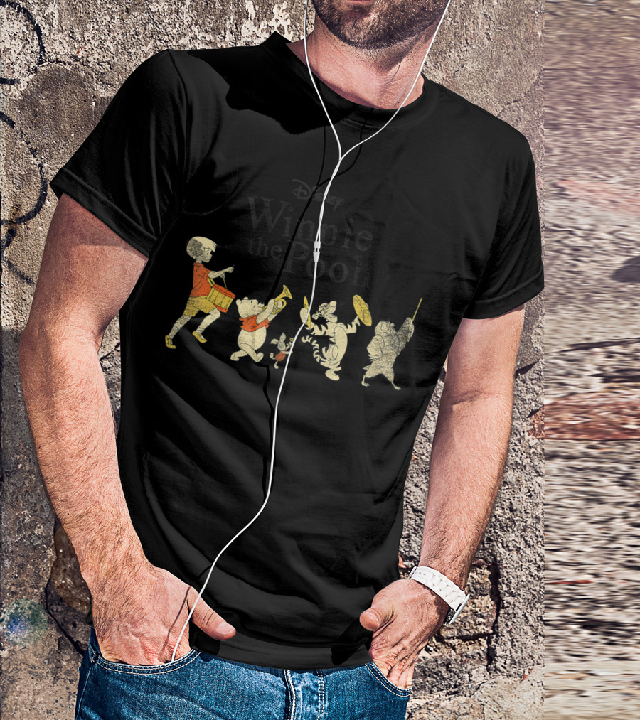 Disney Winnie The Pooh Marching Band Character Lineup T-Shirt
