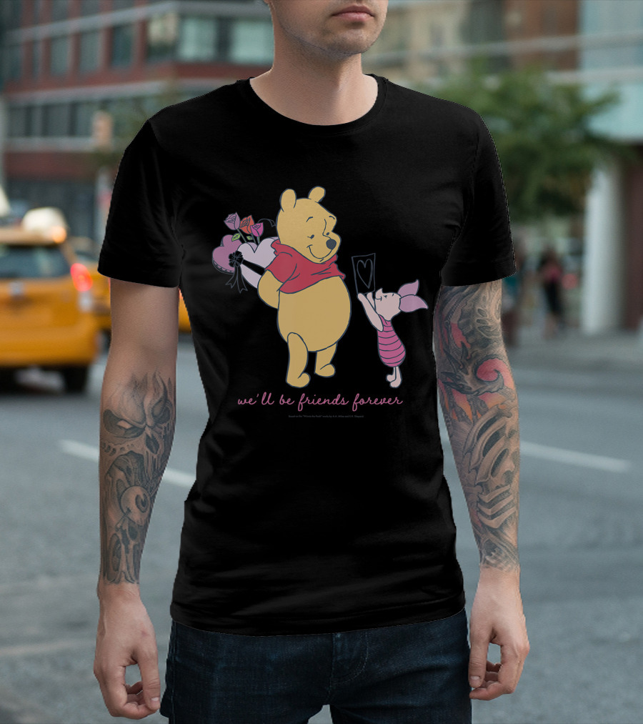 Disney Winnie The Pooh Valentine’s Day We’ll Be Friends Forever T-Shirt