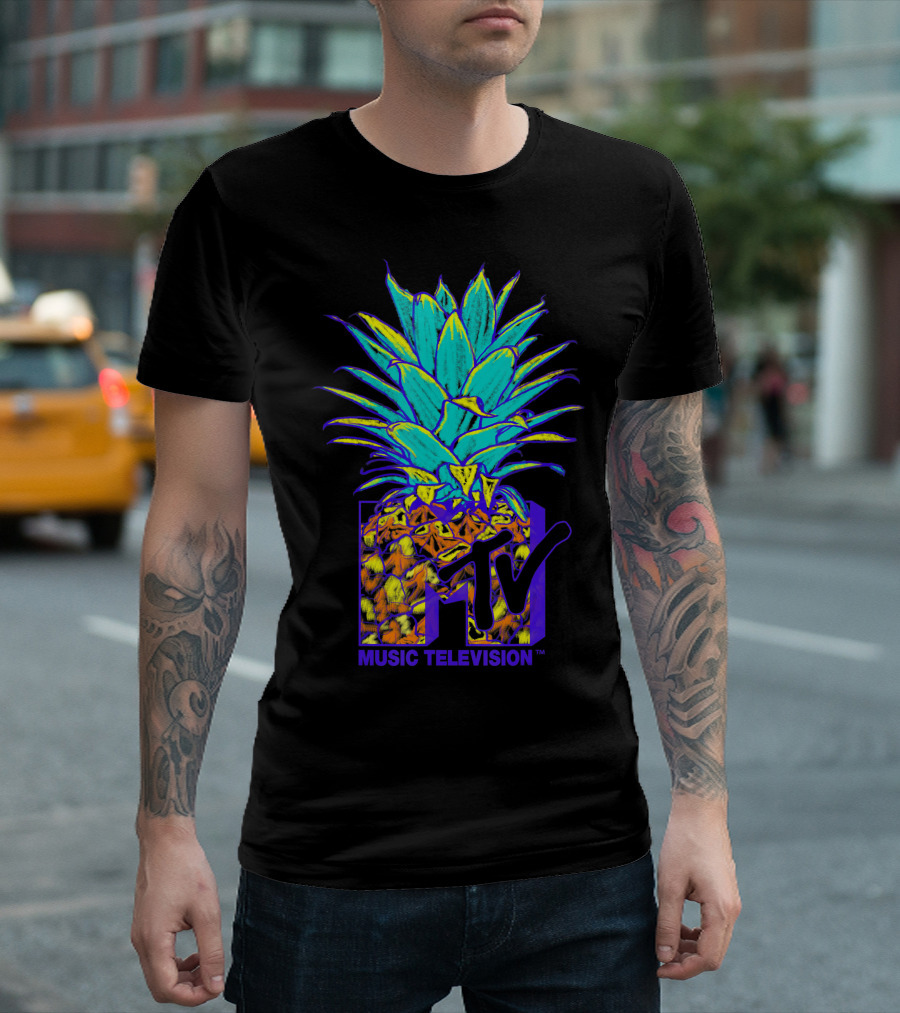 MTV Music Television Vibrant Pineapple T-Shirt