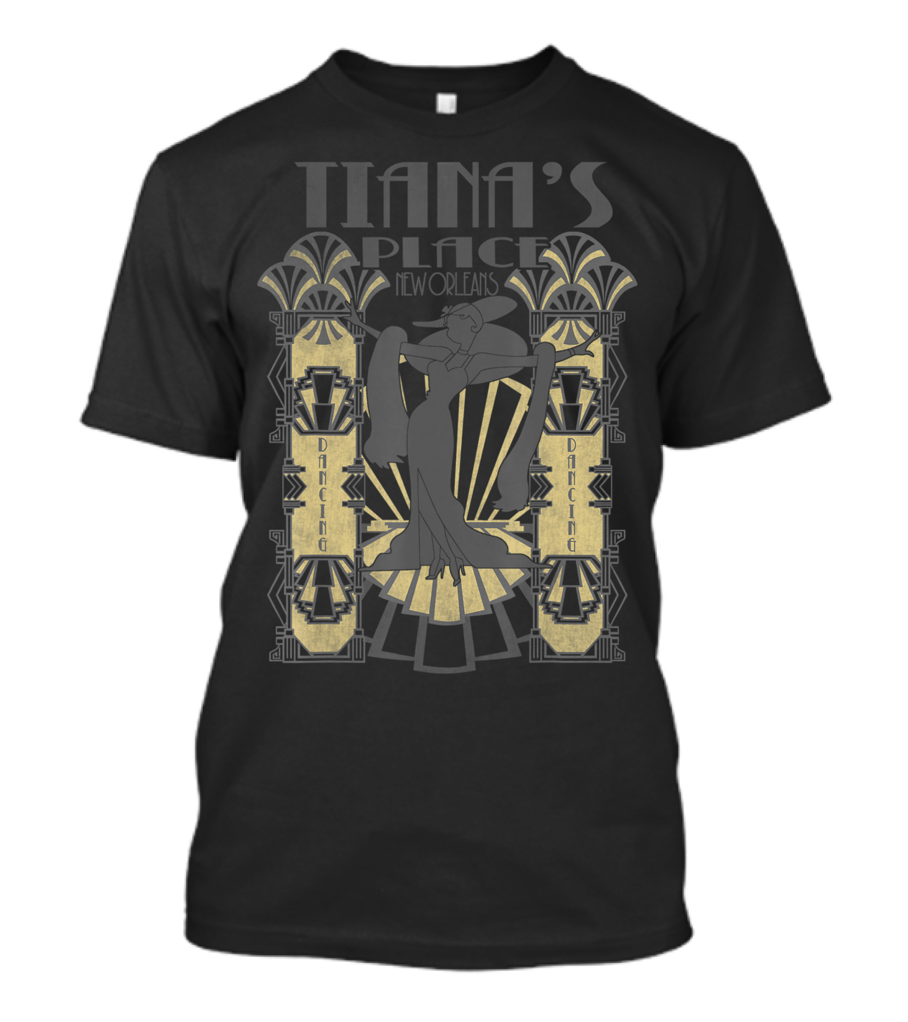 Tiana's Place New Orleans Dancing Art Deco Style Disney Princess And The Frog T-Shirt