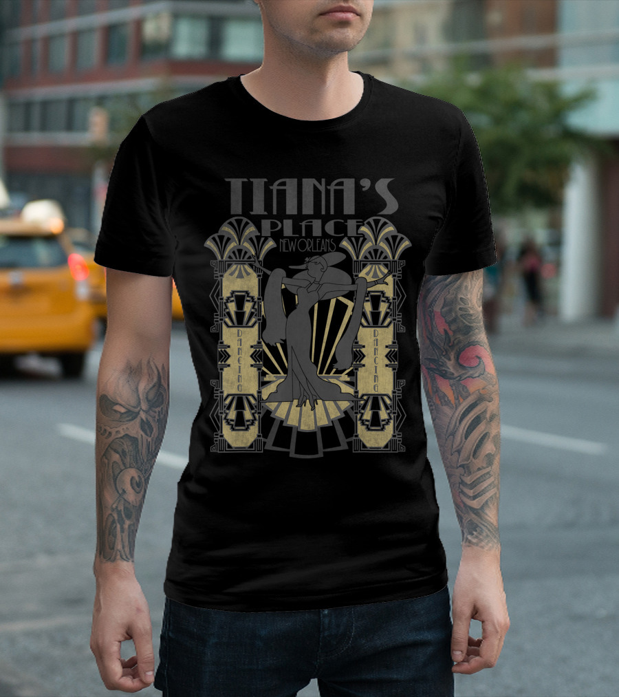 Tiana's Place New Orleans Dancing Art Deco Style Disney Princess and the Frog T-Shirt