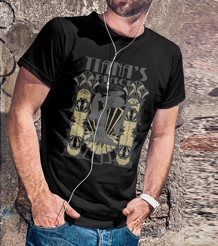 Tiana's Place New Orleans Dancing Art Deco Style Disney Princess And The Frog T-Shirt