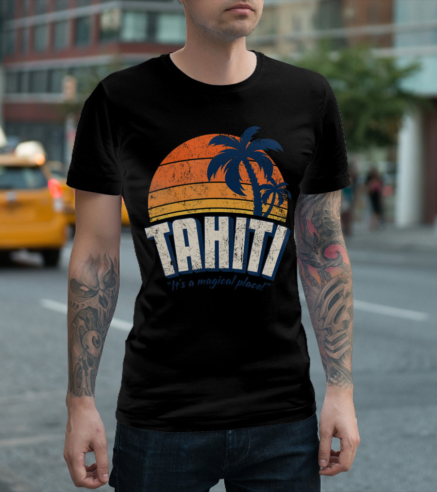Marvel Agents Of SHIELD Tahiti It's A Magical Place Sunset Palm Trees T-Shirt