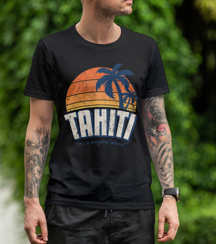 Marvel Agents Of SHIELD Tahiti It's A Magical Place Sunset Palm Trees T-Shirt