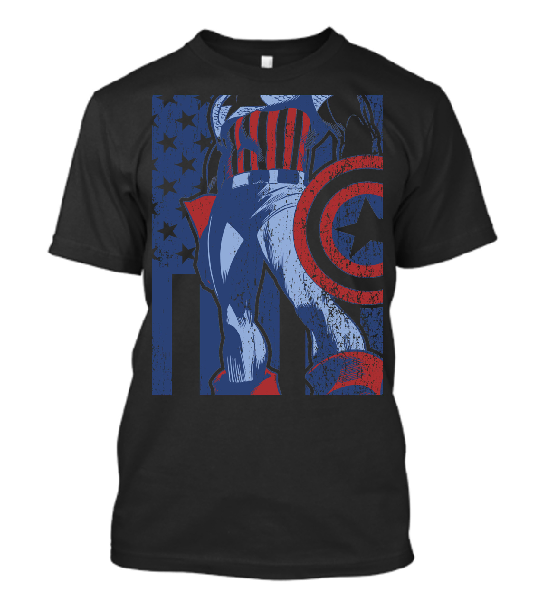 Marvel Captain America Vintage Flag 1941 Stars Stripes Shield T-Shirt