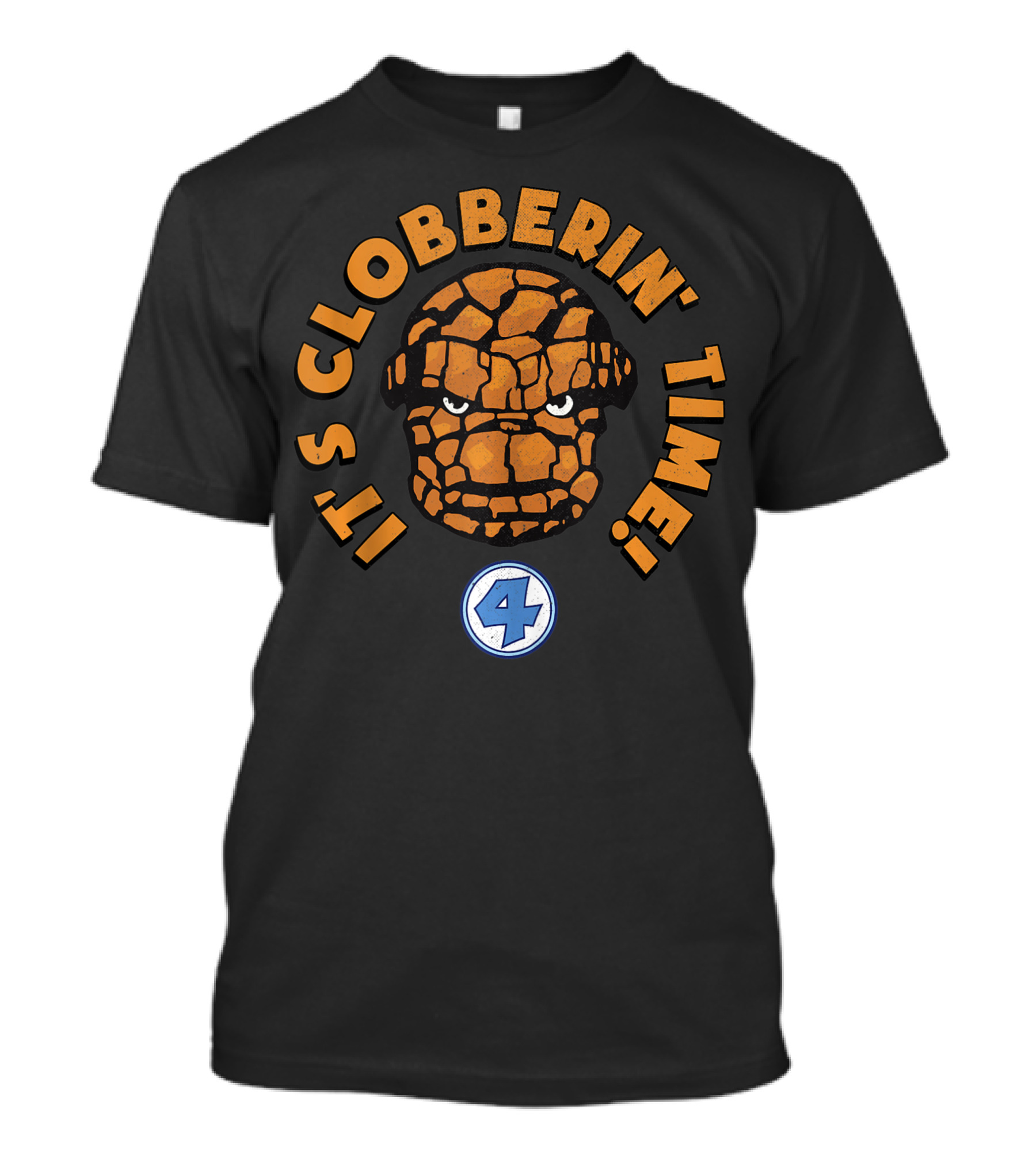 Fantastic Four The Thing It's Clobberin' Time Big Face Marvel T-Shirt