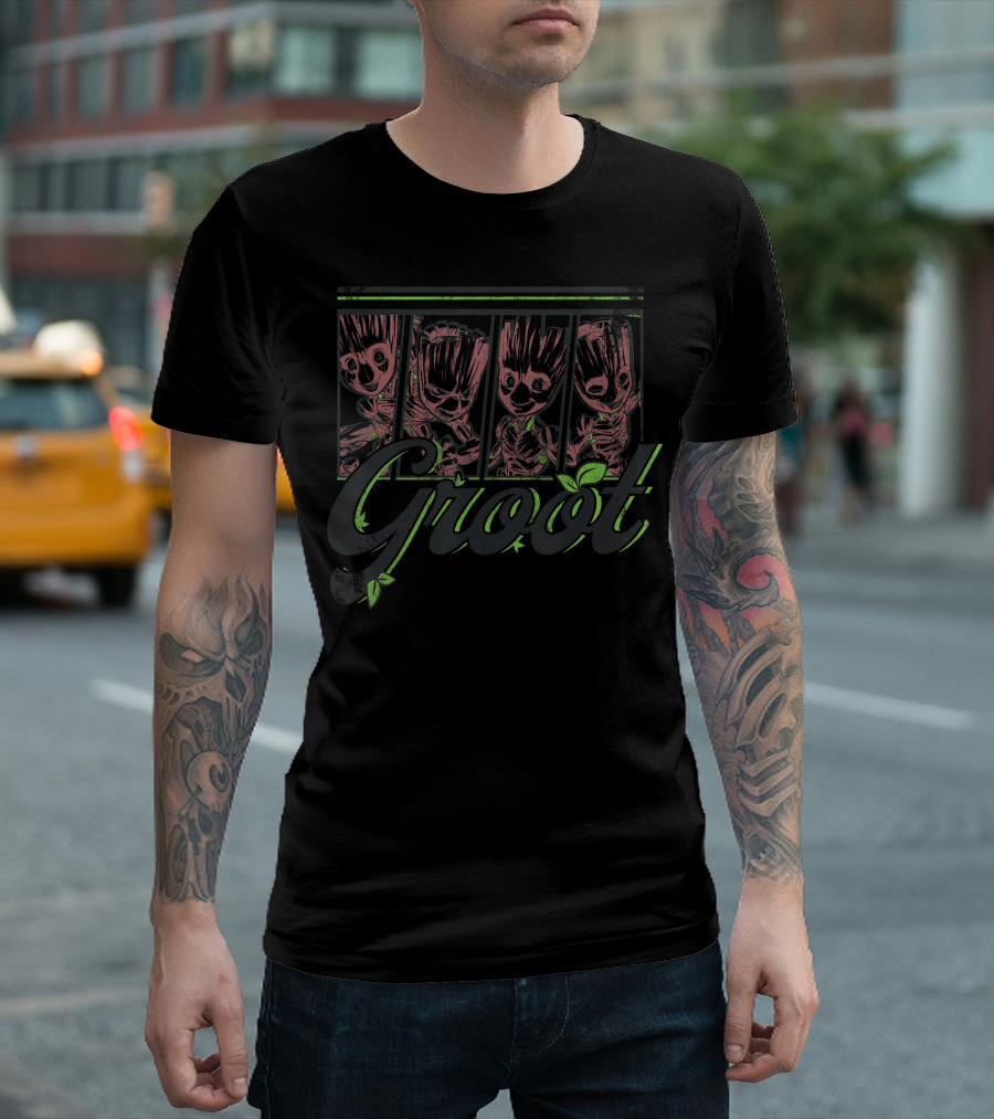 Marvel Guardians Of The Galaxy Groot Comic Strip Panels T-Shirt