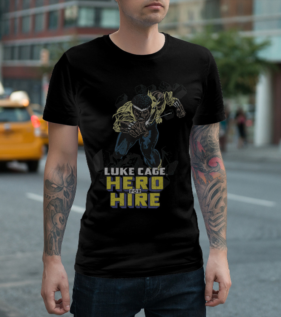 Luke Cage Hero For Hire Marvel Superhero Comic T-Shirt