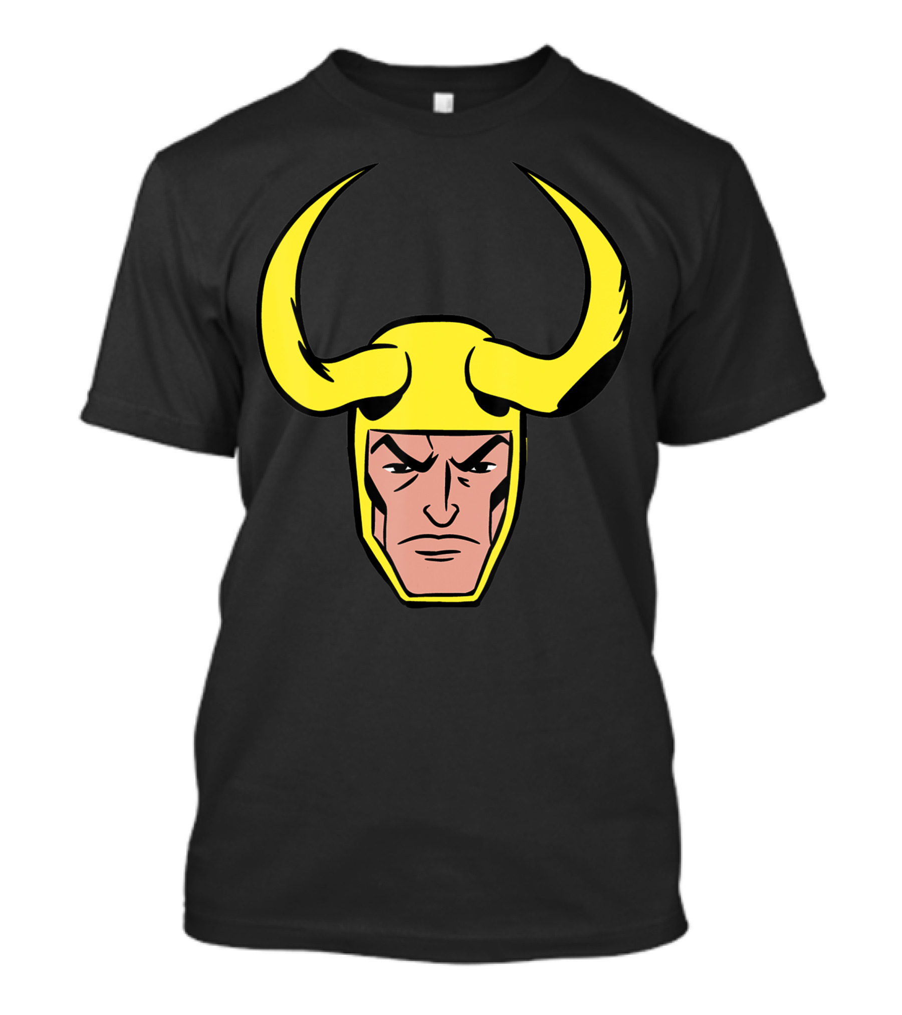 Marvel Loki Classic Horned Helmet Big Face T-Shirt
