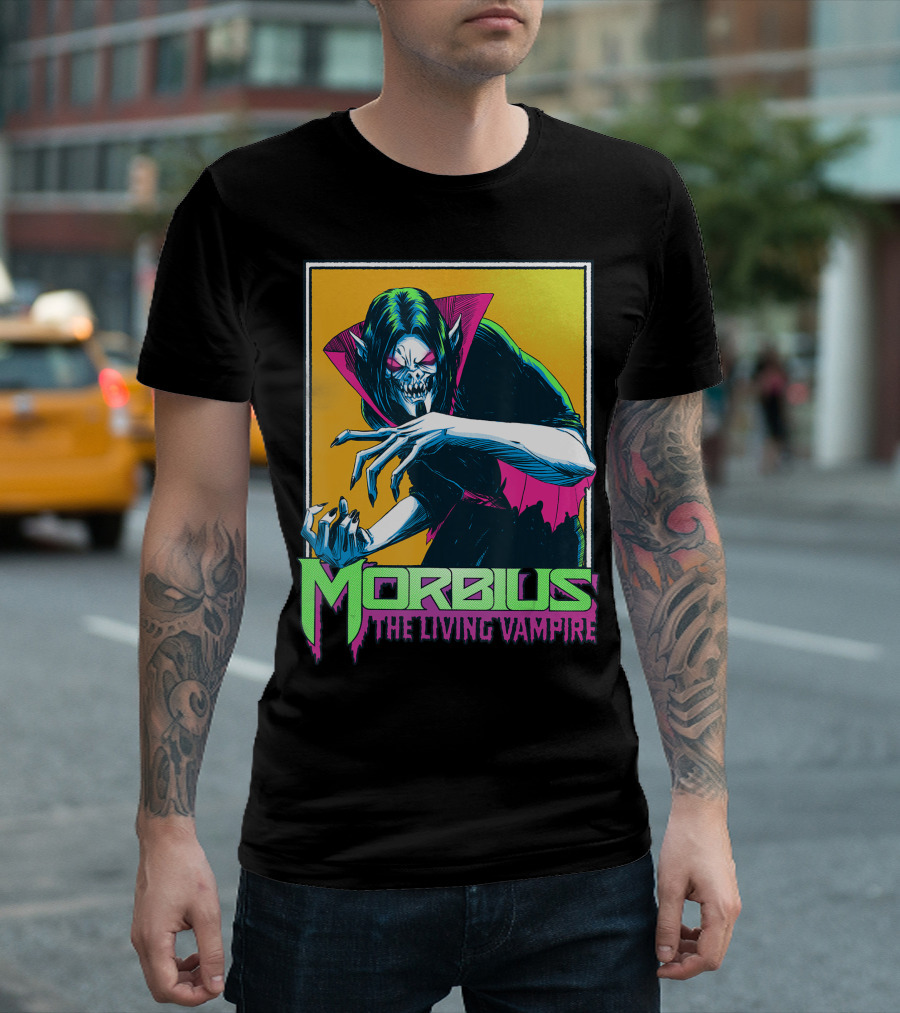 Morbius The Living Vampire Graphic Framed by Marvel T-Shirt