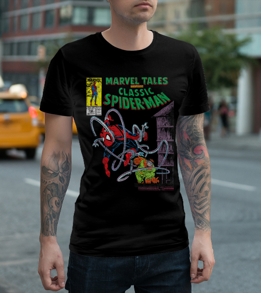 Marvel Tales Featuring Classic Spider-Man Vs Doctor Octopus Vintage Comic Cover T-Shirt