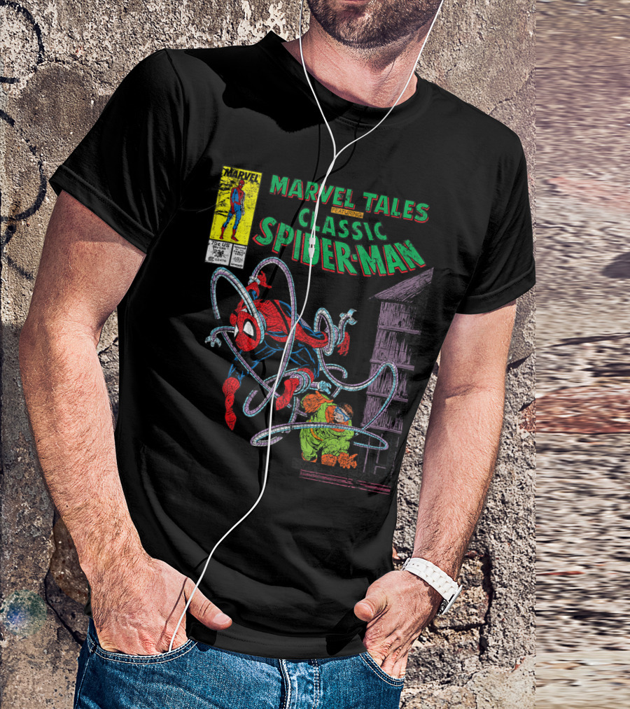 Marvel Tales Featuring Classic Spider-Man Vs Doctor Octopus Vintage Comic Cover T-Shirt