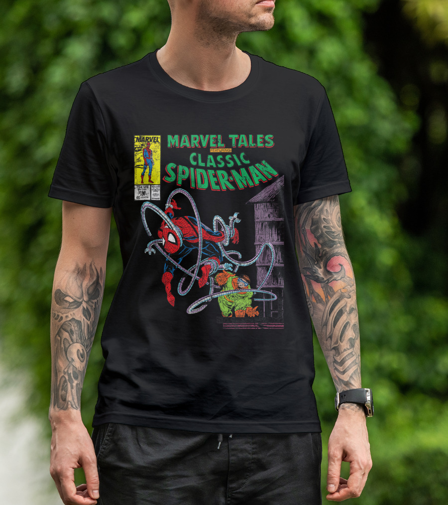 Marvel Tales Featuring Classic Spider-Man Vs Doctor Octopus Vintage Comic Cover T-Shirt