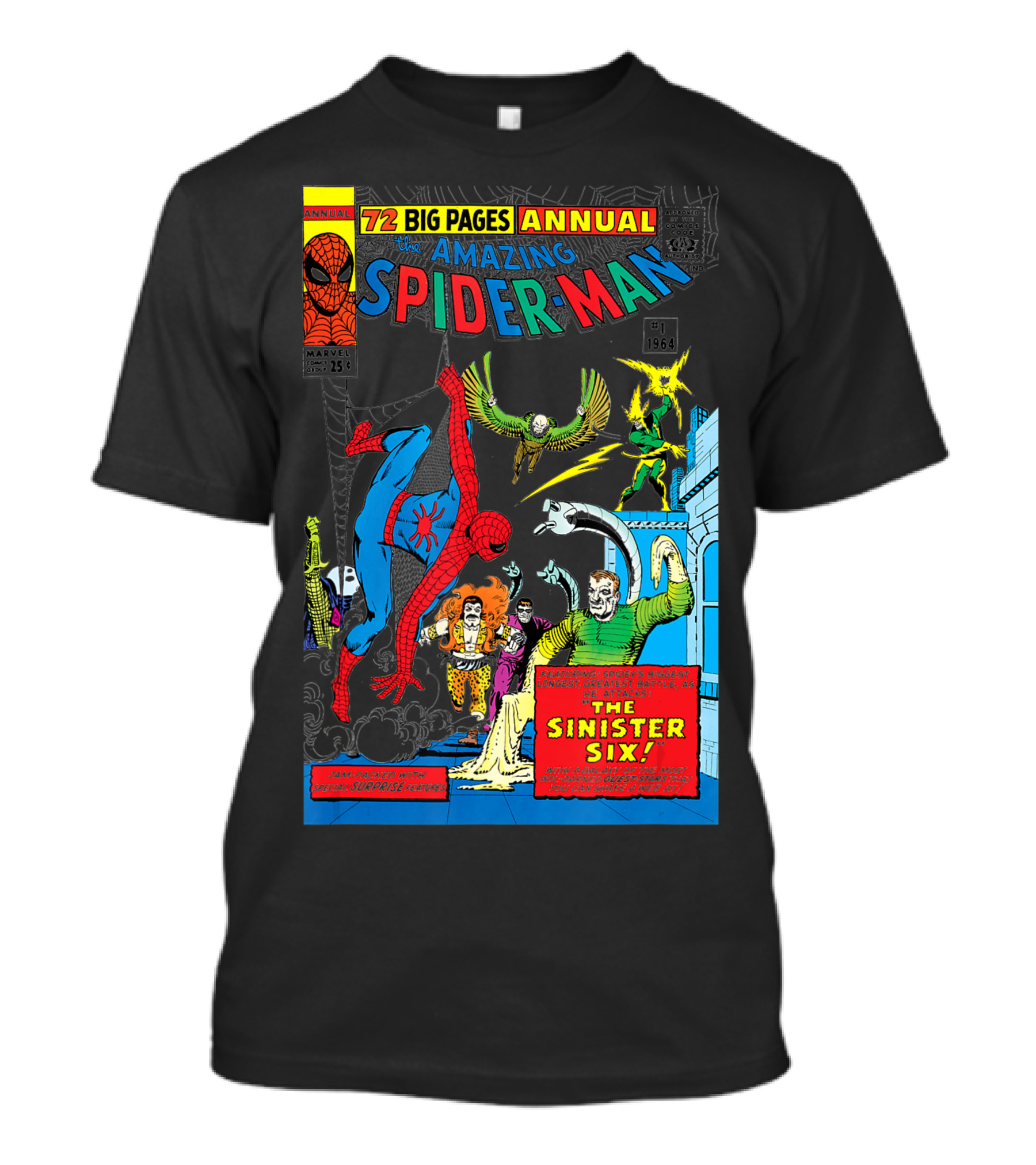 72 Big Pages Annual The Amazing Spider-Man The Sinister Six Featuring Stan Lee Steve Ditko Villains T-Shirt