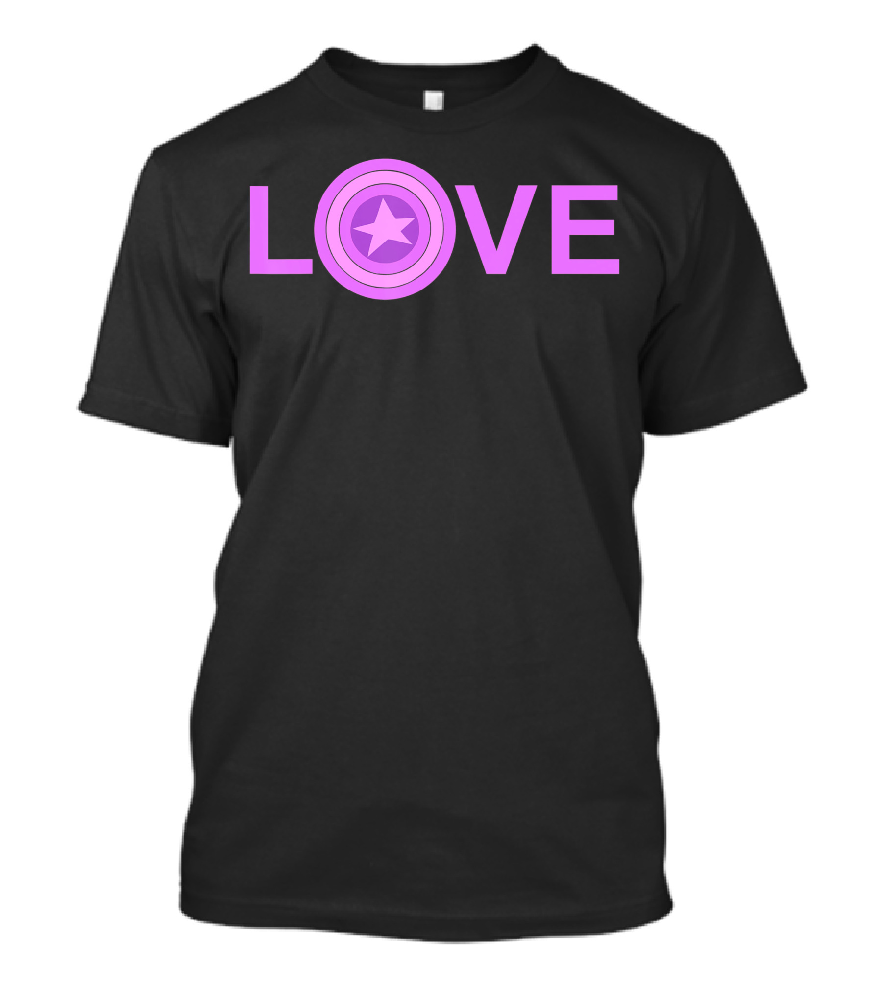 Marvel Valentines Day Captain America Pink Love Shield T-Shirt