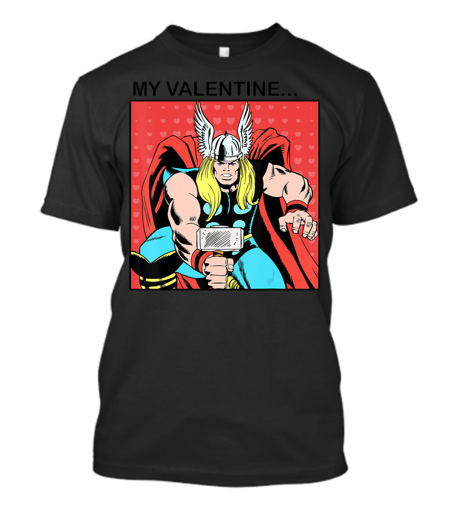 Marvel Thor My Valentine Vintage Love Card Valentine's Day T-Shirt